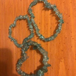 Green Gemstone women’s bracelets (3) $25 for set